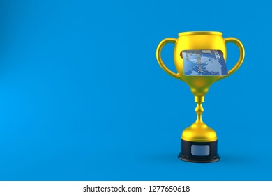 Golden Trophy Credit Card Isolated On Stock Illustration 1277650618 ...