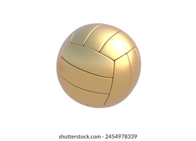 Golden volleyball ball isolated on white background. 3d render - Powered by Shutterstock