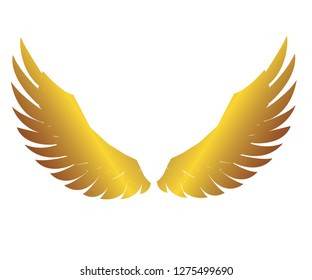 Golden Wings Vectored Stock Illustration 1275499690 | Shutterstock