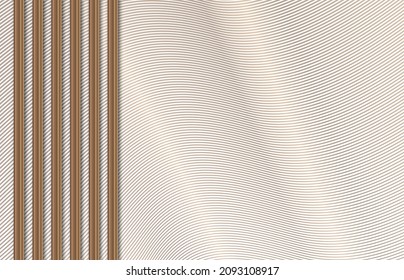 golden yellow wavy lines. modern luxury 3d wallpaper. image for decoration.