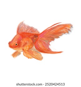 A goldfish in illustration design