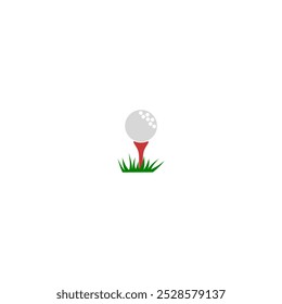 Golf ball on tee icon isolated on white background - Powered by Shutterstock