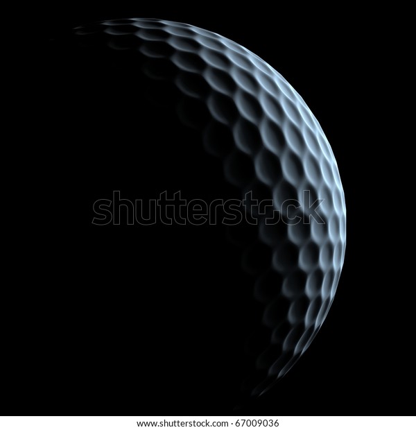 Golf Ball Over Dark Background Stock Illustration 67009036