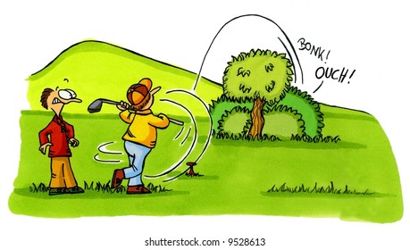 Golf Cartoon Series Number 2