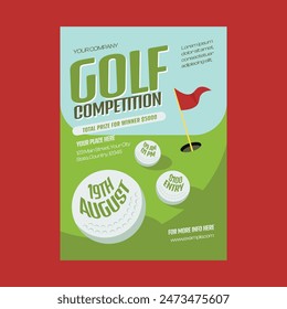 Golf Competition Event Flyer Template - Powered by Shutterstock