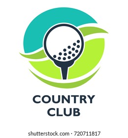 Golf Country Club Logo Template Or Icon For Tournament