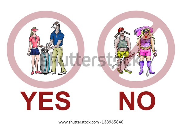 Golf Dress Code Stock Illustration 