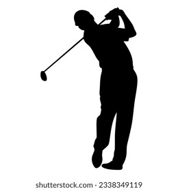 Golf player silhouette. Design image - Powered by Shutterstock