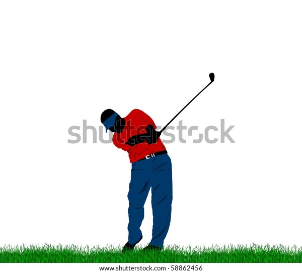 Golf Swing Stock Illustration 58862456
