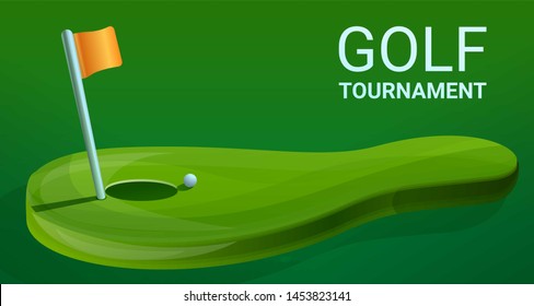 Golf tournament concept banner. Cartoon illustration of golf tournament concept banner for web design - Powered by Shutterstock