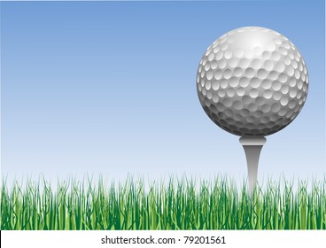 Golf Ball On Tee Stock Vector (Royalty Free) 25689469