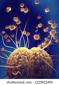 Gonorrhea Is A Sexually Transmitted Disease Caused By Neisseria Gonorrhoeae Bacteria, STD Prevention And Treatment, 3d Illustration