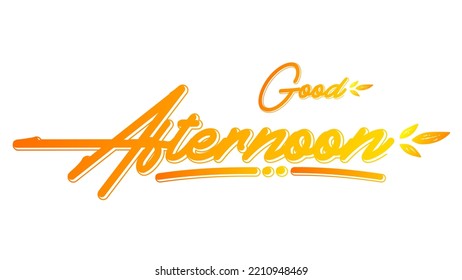 Good Afternoon Letters On White Background Stock Illustration ...