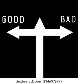 Good or bad choose your way, inspirational typography design - Powered by Shutterstock