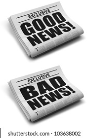 Good And Bad News Front Cover Newspaper