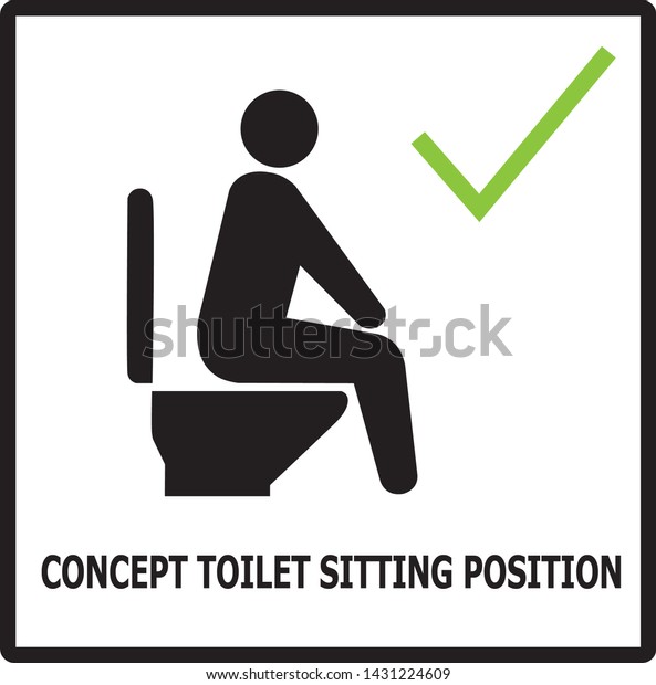 Good Concept Toilet Sitting Position のイラスト素材