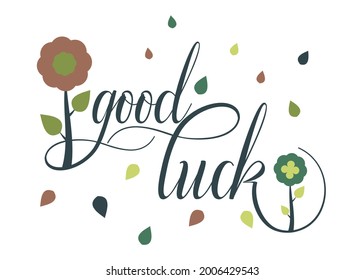 Good Luck Digital Card Design Leaves Stock Illustration 2006429543 ...