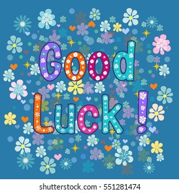 Good Luck Greeting Card Stock Illustration Stock Illustration 551281474 ...