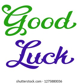 Good Luck Wishes Greetings Colours Styles Stock Illustration 1275880036 ...