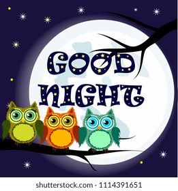 Similar Images Stock Photos Vectors Of Good Night Card With