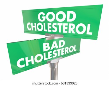 Good Vs Bad Cholesterol Signs Improve Health 3d Illustration