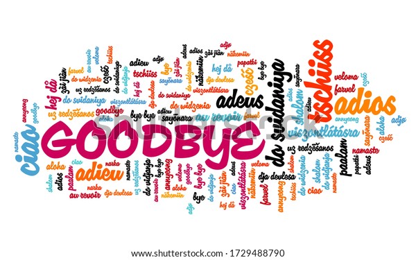 Goodbye Word Many Languages Goodbye International Stock Illustration ...