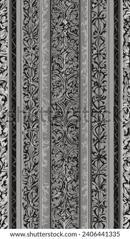 gothic patterns, simple stile, texture painting, texture vector illustration, black white and gray colors, lots of brush texture Stock photo © 