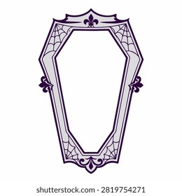 Ilustración vectorial marco ataúd