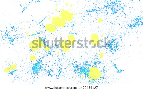Gouache dots or stars and stains on a white\
background. Two-color\
divorces.