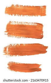 Gouache Orange Color Backgrounds Clipart Set Stock Illustration ...