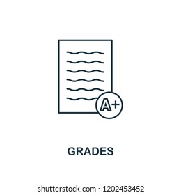 Grades outline icon. Creative design from school icon collection. Premium Grades outline icon. For web design and printing. - Powered by Shutterstock