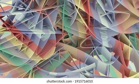 Gradient Abstract Panels Creative 3d Rendering Background With Muted Color Palette