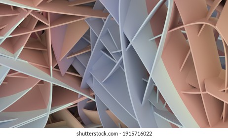 Gradient Abstract Panels Creative 3d Rendering Background With Muted Color Palette