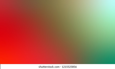 Gradient and Amulet  Green  Fire Engine Red color  Abstract blurred background and smooth color transition  Minimalism 