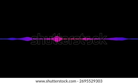 Gradient Audio Waveform on Black Background with Blue Purple and Pink Colors