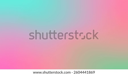 Gradient background with abstract color transitions in aqua, pink, and green.