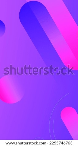 Gradient background with circles, shapes and lines. Futuristic blue and pink gradient background. Meta verse background. Technology concept.