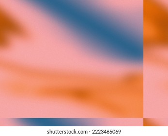 Gradient Background Grainy Texture Abstract Retro Ginger Blue Colors Backdrop Offset Design Digital Noise Wallpaper