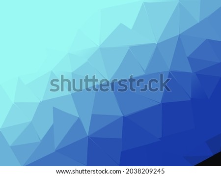 Gradient blue triangular abstract background