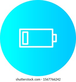 Gradient Circle Battey Low Icon With White Background
