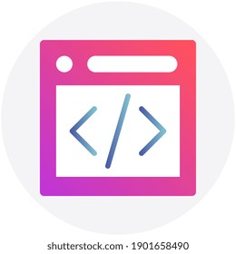 Gradient Color Icon For Html Programming.