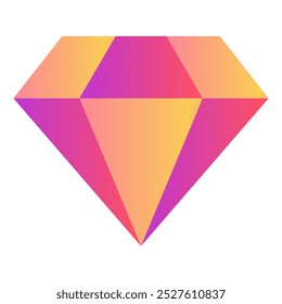 Gradient color icon, illustration for Diamond, gemstone. - Powered by Shutterstock