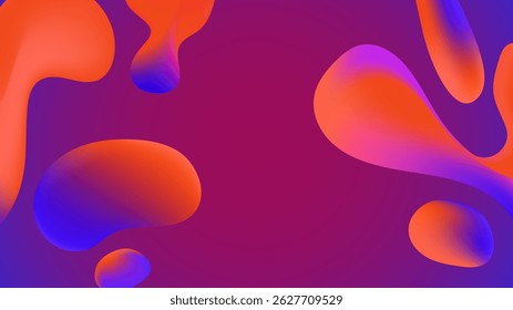 Gradient Fluid  Liquid Shapes Background 