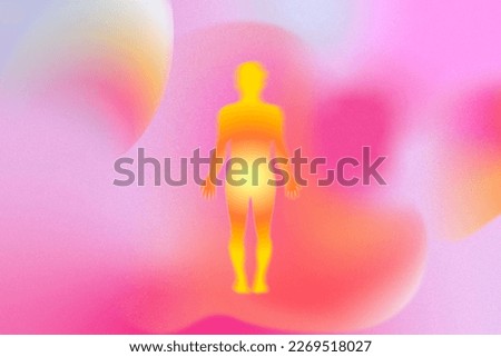 Gradient grainy human aura background texture. 