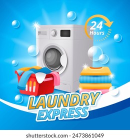 Gradient laundry service composition background - Powered by Shutterstock