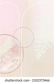 Gradient layered background from isolated graphic elements. Illustration in powdery shades.