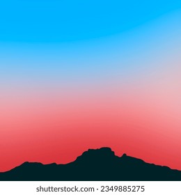 Gradient light blue and red abstract background for cover,web, backdrop.