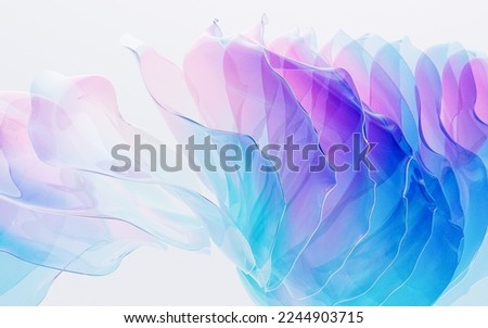 Gradient multilayer glass background, 3d rendering. Digital drawing.