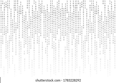 Gradient One Zero Programming Code. Concept Of Text Or Letter With Many 1 And 0. Modern Graphic Cryptogram File. Cypher Security Space. Numbers Of The Computer Matrix. Simple Signs On White Background