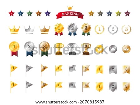 Gradient ranking icon set material